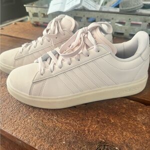 Adidas Soft Pink Court Sneakers